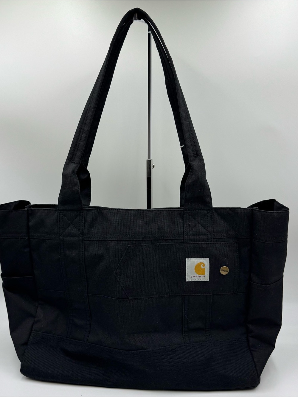 Carhartt Black Canvas Work Tote with Front Patch